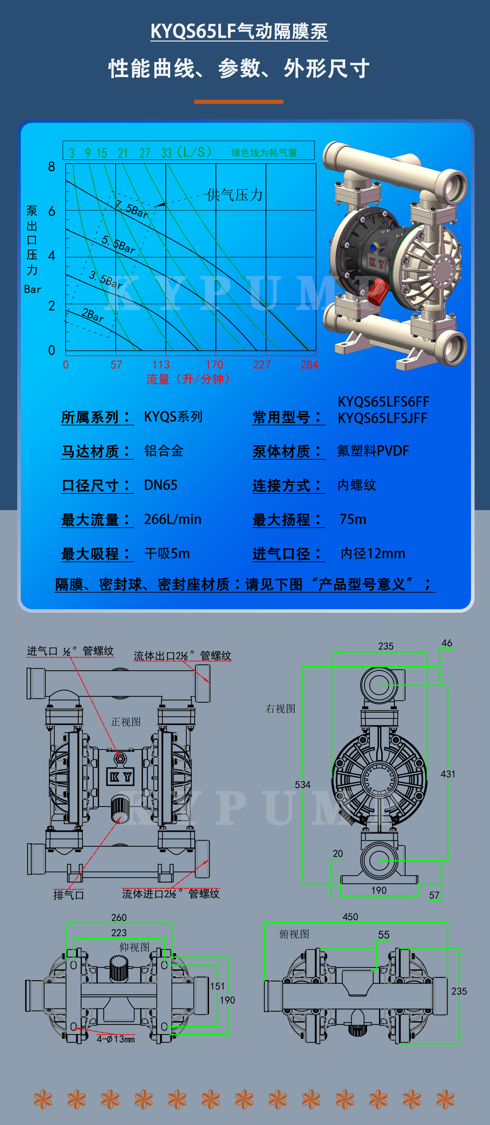 KYQS65LF泵詳細(xì)參數(shù)