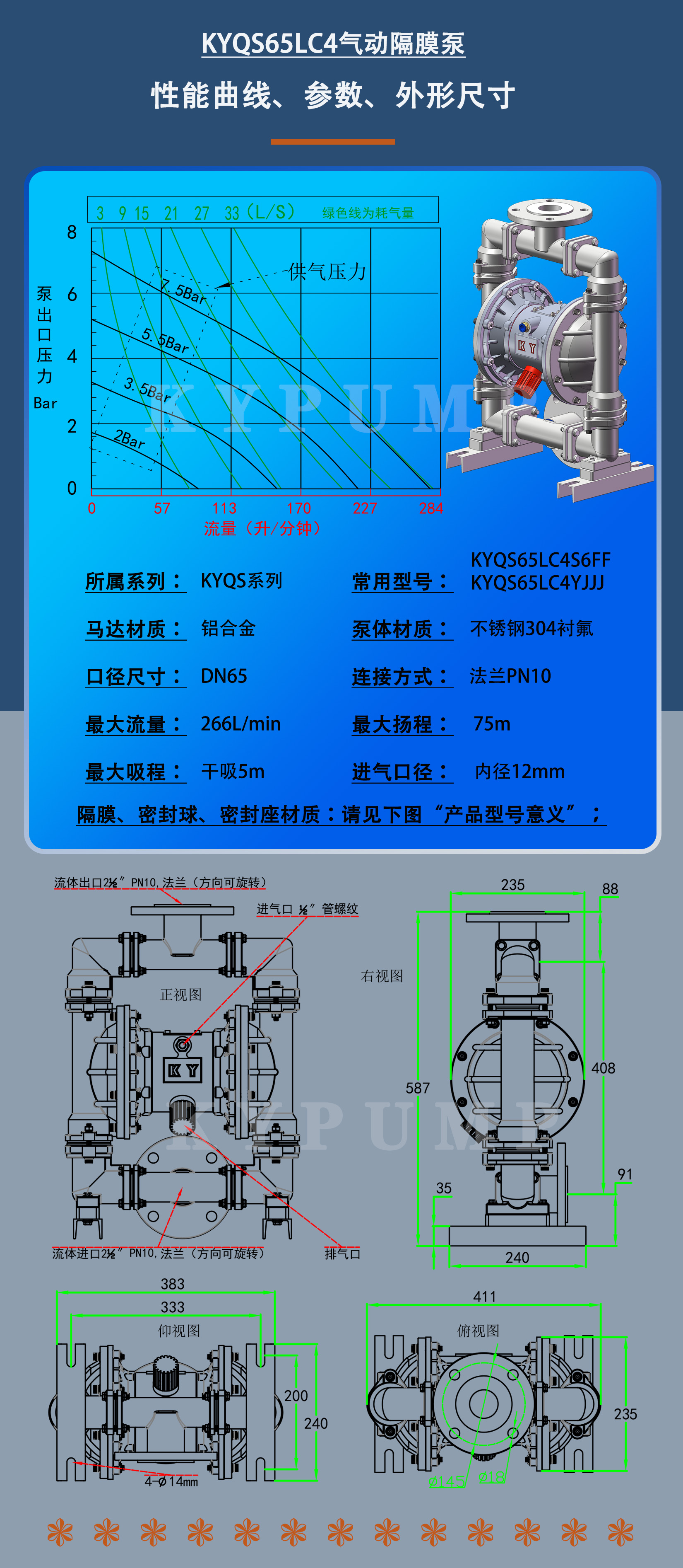 KYQS65LC4泵詳細參數(shù)