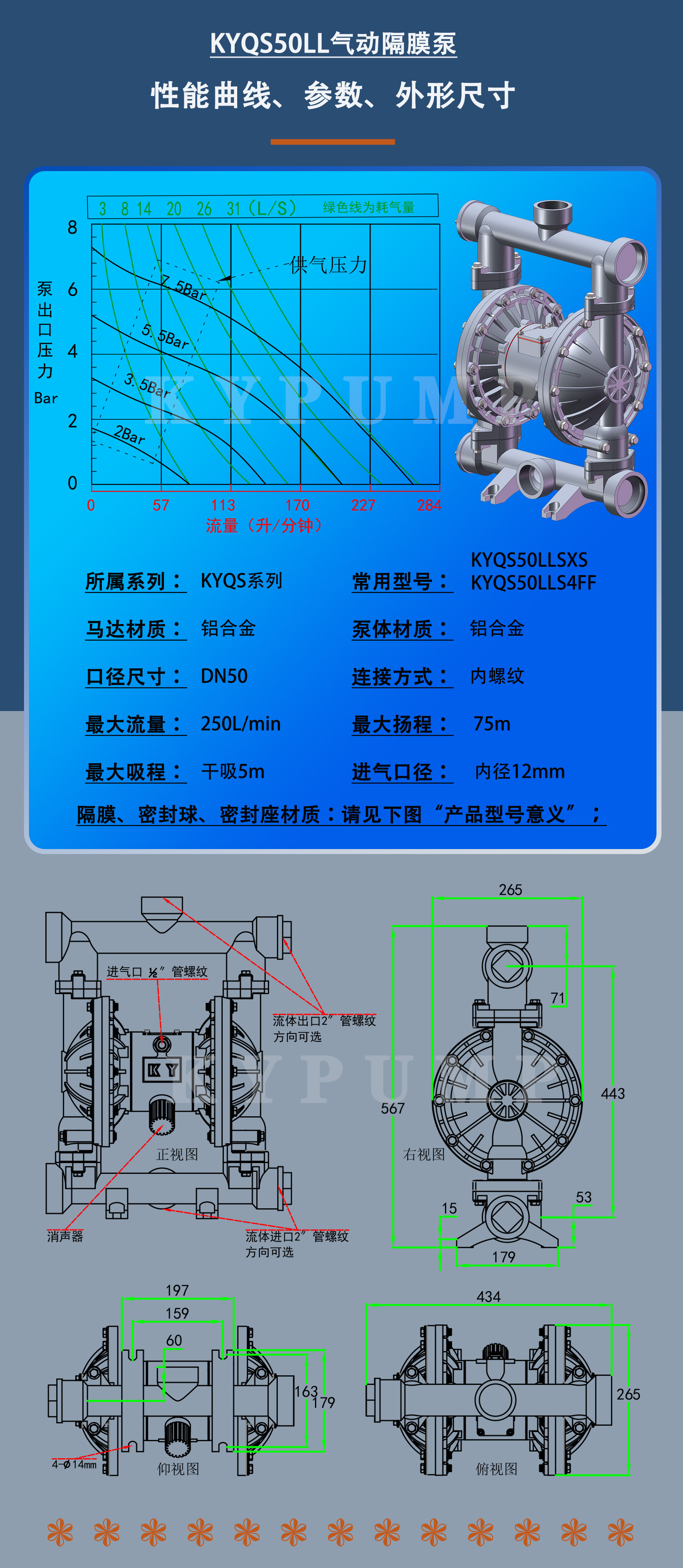 KYQS50LL泵詳細(xì)參數(shù)