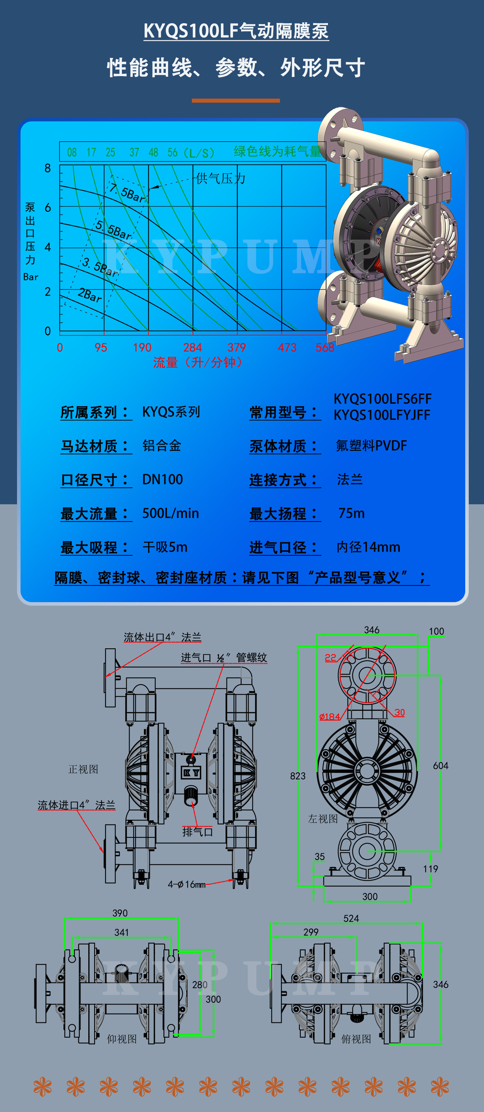 KYQS100LF泵詳細(xì)參數(shù)