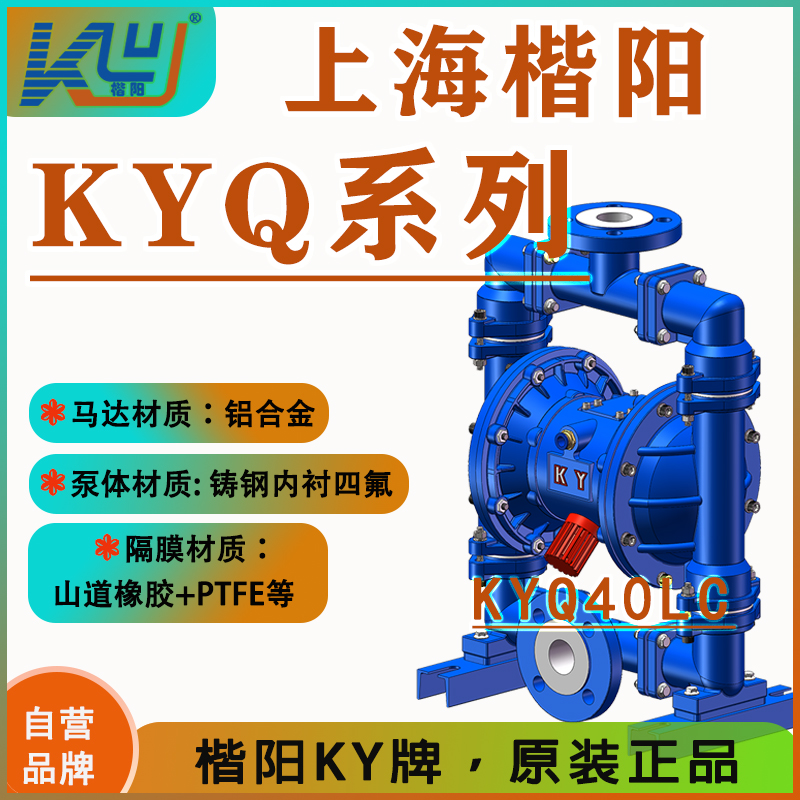 KYQ40LC鑄鋼內襯氟氣動隔膜泵4